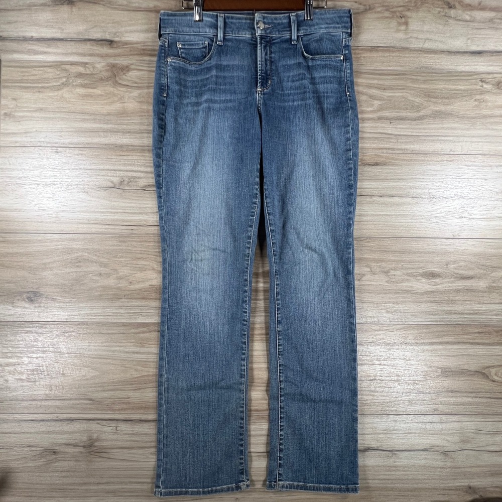 NYDJ Marilyn Straight Leg Jeans Medium Wash Lift Tuck Denim Size 10
